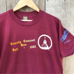 Vintage 1985 County Counsel Fall Run Coronado, CA Single Sitich Jerzees T-Shirt